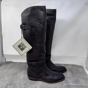 Frye brown leather riding boots with buckle detail. Size US 6/  Equestrian *Read